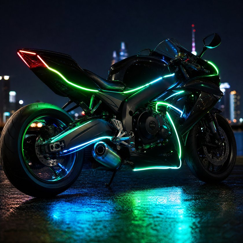 Moto Underglow LED Kit — RGB Color-Chasing