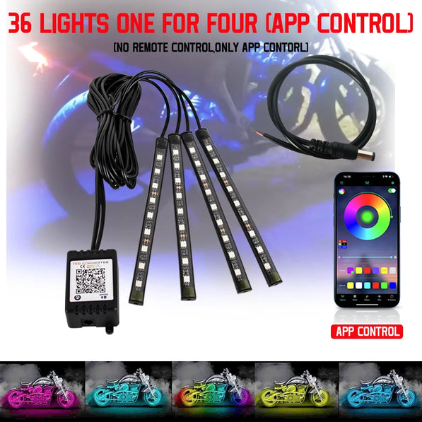 Moto Underglow LED Kit — RGB Color-Chasing