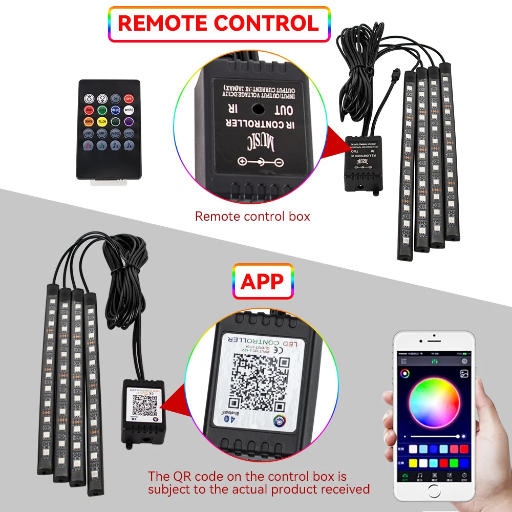 Moto Underglow LED Kit — RGB Color-Chasing