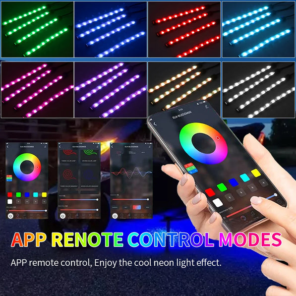 Moto Underglow LED Kit — RGB Color-Chasing