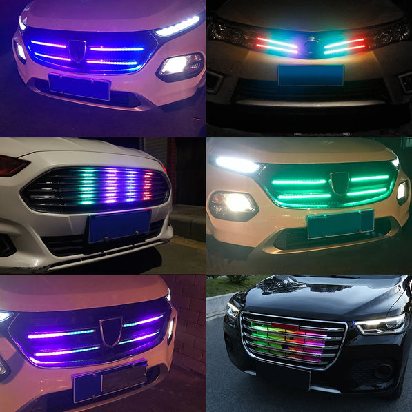 RGB car grille LED light strips 60cm 6
