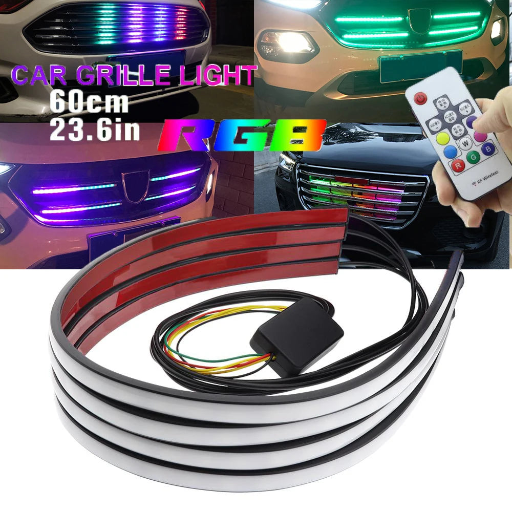 RGB car grille LED light strips 60cm 1