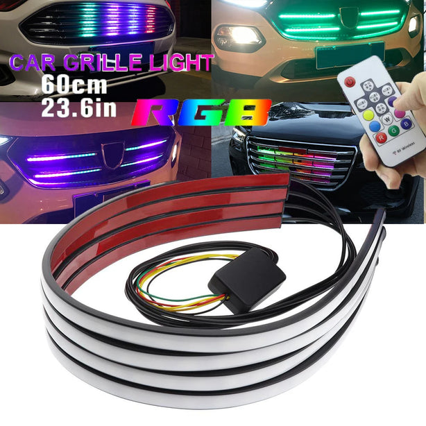 RGB car grille LED light strips 60cm 1