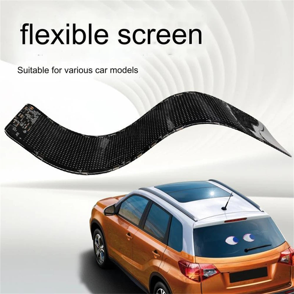 LED Animated Car Eyes — Flexible Windshield Display