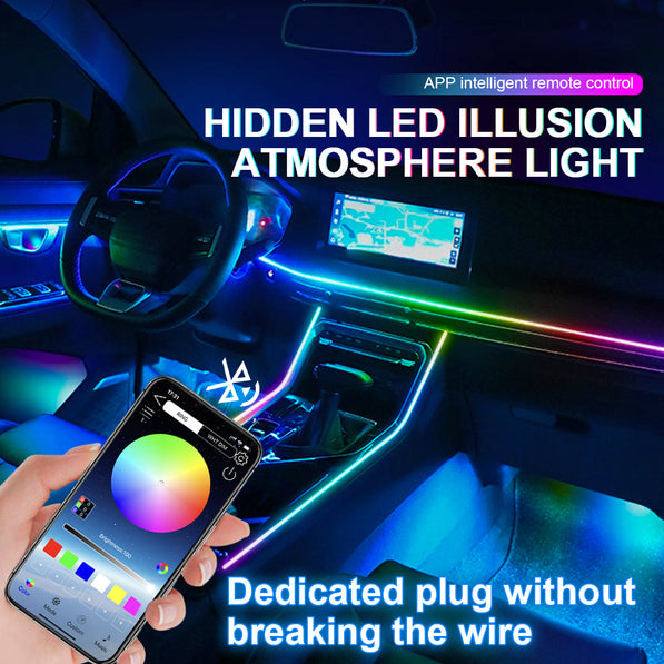 Interior Ambient Lighting Kit for Dash and Doors, 64 Colors, App Control — photo 3