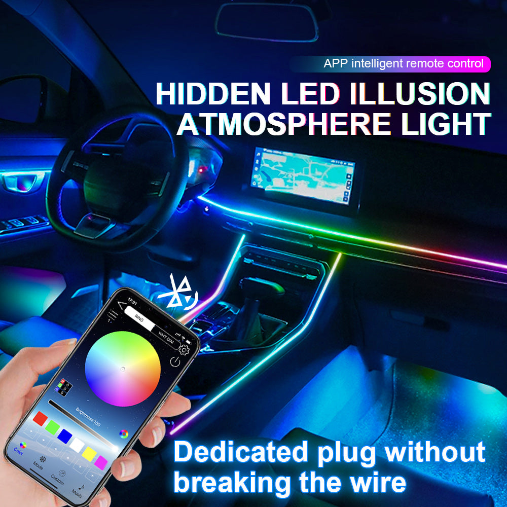 Interior Ambient Lighting Kit for Dash and Doors, 64 Colors, App Control — photo 3