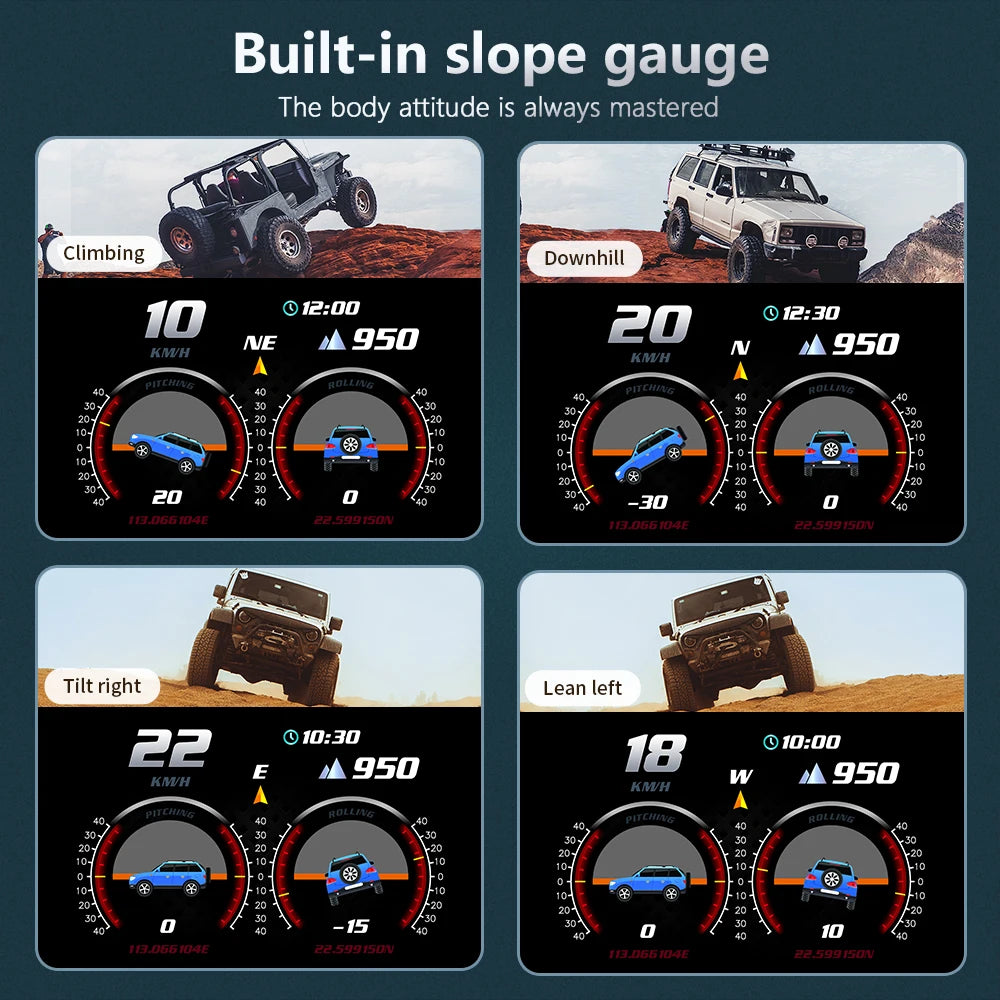 Head-Up Display with RPM, Turbo Boost and Fault Alerts, Plugs Into OBD Port