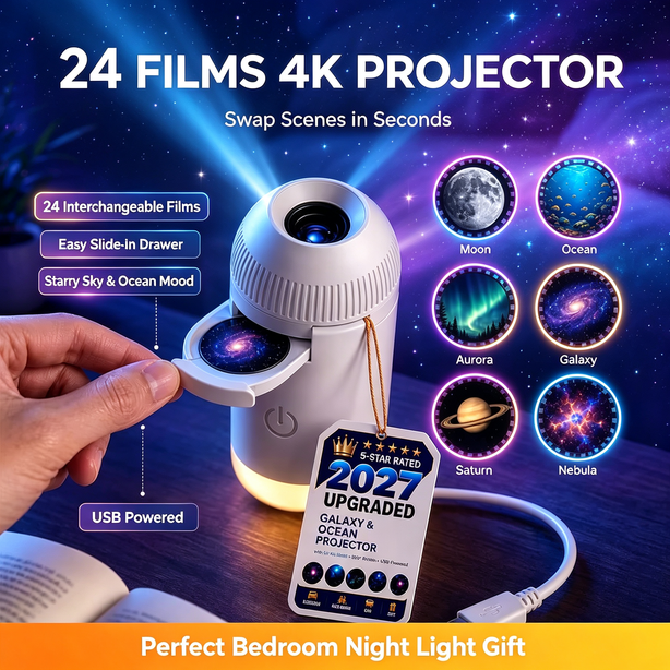 USB Star Projector for Car Roof, Plug-In Starlight Effect