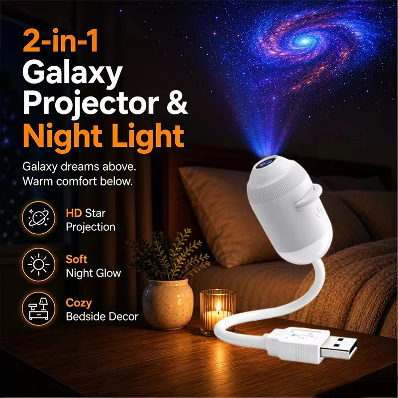 USB Star Projector for Car Roof, Plug-In Starlight Effect