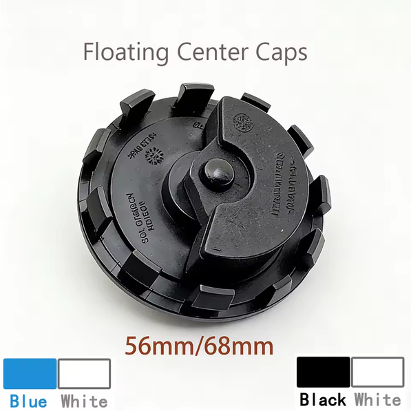 Floating center cap 56mm 68mm size reference blank back view